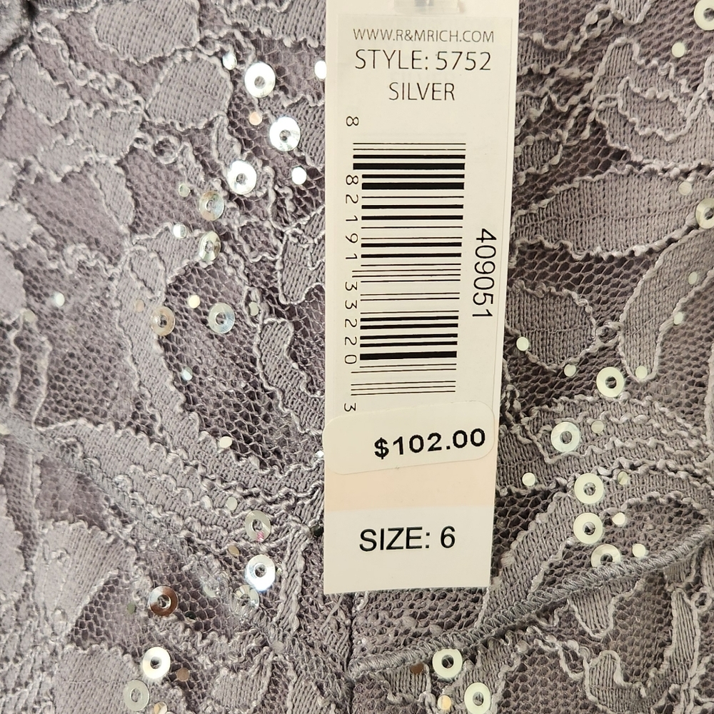 NEW - Silver Sequin Evening Dress - NWT - Picture 9 of 13